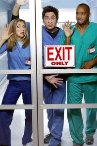 Scrubs - Die Anfänger – (1. Staffel) - Es läuft nicht immer alles nach Plan: John Dorian (Zach Braff, M.), Turk (Donald Faison, r.) und Elliot (Sarah Chalke, l.) ...