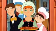 Hexe Lilli – Lilli serviert den Apfelkuchen der Tatin-Schwestern.