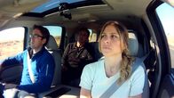 UFO-Jäger – Arizona, USA: Ben McGee, James Fox und Erin Ryder im Auto während der Ermittlungen. (Bildnachweis: National Geographic Channels/Ping Pong Productions)