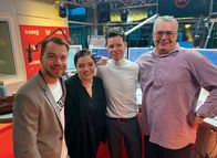 SWR3 Morningshow - Visual Radio – Moderatoren der SWR3 Morning Show: v.li.: Kemal Goga, Anneta Politi, Michael Wirbitzky und Sascha Zeus