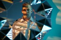 Mayday - Alarm im Cockpit – RE-CREATION: Lubitz (played by T.J. Riley) now dressed, looks in mirror.