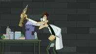 Phineas und Ferb – Der böse Dr. Doofenschmiertz bastelt an seiner neusten Erfindung.