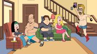 American Dad! – L-R: Hayley, Rick, Mason, Francine, Todd