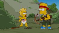 Die Simpsons – Finden das Leben in der kleinen anarchistischen Siedlung gar nicht so schlecht: Bart (r.) und Maggie (l.) ...