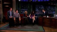 iCarly – L-R: Freddie Benson (Nathan Kress), Gibby (Noah Munck), Sam Puckett (Jennette McCurdy), Carly Shay (Miranda Cosgrove), Jimmy Fallon (Jimmy Fallon)