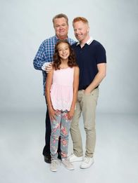 Modern Family – L-R: Cameron Tucker (Eric Stonestreet), Lily Tucker-Pritchett (Aubrey Anderson-Emmons), Mitchell Pritchett (Jesse Tyler Ferguson).