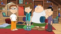 American Dad – L-R: Steve, Schmuely, Barry, Toshi