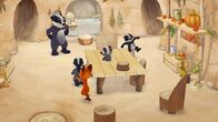 Mama Fuchs und Papa Dachs – Die Kinder müssen im Bau spielen, weil es draußen sehr kalt ist.