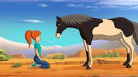 Lassie – Beim Wildpferde einfangen hat Zoe eine Stute entdeckt, die sich von den anderen entfernt hat.