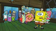 SpongeBob Schwammkopf – Vorne, l-r: Gary, SpongeBob
