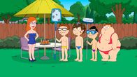 American Dad! – L-R: Charlotte, Steve, Snot, Toshi, Barry