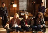 Bohemian Rhapsody – L-R: Roger Taylor( Ben Hardy ), Joe Mazzello( John Deacon ) und Brian May( Gwilym Lee )