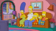 Die Simpsons – (v.l.n.r.) Marge; Homer; Lisa; Maggie; Bart