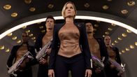 Teleios - Endlose Angst – L-R: Doctor Orson (Mykel Shannon Jenkins), Commander Linden (Lance Broadway), Iris Duncan (Sunny Mabrey), Chris Zimmer (T.J. Hoban), Emma Anderson (Christian Pitre)