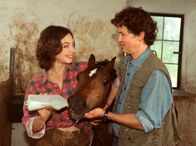 Willkommen daheim – Felicitas (Julia Richter) geht ihrem alten Freund, dem Tierarzt Valentin (Timothy Peach) zur Hand.