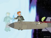 Futurama – Nachdem Fry (l.) genug von seiner neuen Freundin hat, wendet er sich an Kif (r.), um die Anomalie zu untersuchen ...