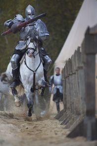 Die Welt der Ritter – Tjost hieß der mittelalterliche Zweikampf mit der Lanze. Ziel war es, den Gegner mit einem gezielten Stoß vom Pferd zu befördern.