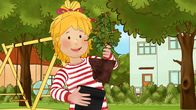 Meine Freundin Conni – Conni pflanzt ihre eigene Tomatenpflanze ein.