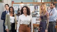 High Potential – Beunruhigende Neuigkeiten, v.li.: Deniz Akdeniz als Lev Osman, Javicia Leslie als Daphne Forrester, Judy Reyes als Selena Soto, Kaitlin Olson als Morgan Gillory, Daniel Sunjata als Adam Karadec