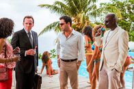 Death in Paradise – Picture shows: (L-R) Camille (SARA MARTINS), DI Richard Poole (BEN MILLER), Daryl Dexter (PATRICK BALADI) and ???