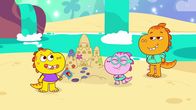 Tim Rex im All – v.li.: Tim Rex, Tia Rex, Tommy Rex