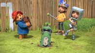 Paddingtons Abenteuer – L-R: Paddington, Judy Brown, Jonathan Brown