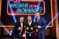 Wer weiß denn sowas XXL – v.li.: Elton, Christoph Kramer, Moderator Kai Pflaume.