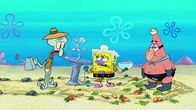 SpongeBob Schwammkopf – L-R: Squidward, SpongeBob, Patrick