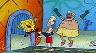 SpongeBob Schwammkopf – L-R: SpongeBob, Barnacle Boy, Mermaid Man