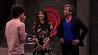 Victorious – L-R: Robbie Shapiro (Matt Bennett), Cat Valentine (Ariana Grande), Mason Thornesmith (Charles Shaughnessy)