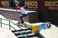 Winter X Games – Los Angeles, CA - July 1, 2012 - LA Live Event Deck: Paul Rodriguez competing in Men's Skateboard Street during X Games Los Angeles 2012 (Photo by Kaitlyn Egan / ESPN Images).- 20120701_KE1_00449.jpg -