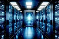 Der digitale Tsunami – Ein Internet-Serverraum: Künstliche Intelligenz birgt Risiken für die Demokratie, die nationale Sicherheit und die gesamte menschliche Existenz.