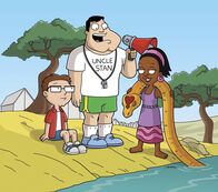 American Dad! – L-R: Steve, Stan, Makeva