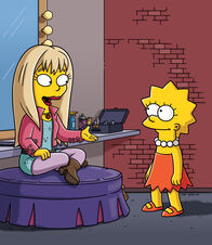 Die Simpsons – Lisa (r.) kann ihr Glück kaum fassen: Sie trifft tatsächlich die beliebte Sängerin Alaska Nebraska (l.) ...