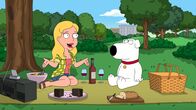 Family Guy – Brian (r.) lernt die blinde Kate (l.) kennen und verliebt sich unsterblich in sie, aber Kate mag keine Hunde ...