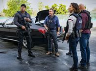 Navy CIS: L.A. – (v.l.n.r.) Sam Hanna (LL Cool J); G. Callen (Chris O'Donnell); Kensi Blye (Daniela Ruah)