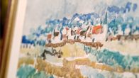 Was schätzen Sie ...? – Aquarell von Gustav Hessing.
