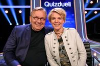 Quizduell – Die Kandidaten des Teams „Komik“: Bernd Stelter (l.) und Mirja Boes (r.).