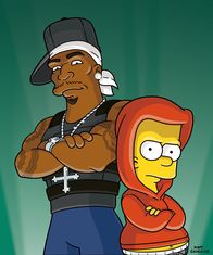 Die Simpsons – Unglaublich: Bart (r.) trifft auf 50 Cent (l.) ...