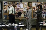 Brooklyn Nine-Nine – (v.li.) Terry Crews (Terry Jeffords), Melissa Fumero (Amy Santiago), Stephanie Beatriz (Rosa Diaz).