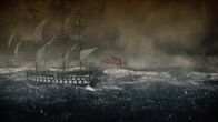 Legendäre Krieger – CGI: Ein Kriegsschiff mit der Flagge des Union Jack in einem Sturm. Im 18. Jahrhundert war die Royal Navy die erfolgreichste Kampftruppe der Welt. In dieser Epoche erreichte die Royal Navy einen Höhepunkt an Effizienz und beherrschte die gegnerischen Seestreitkräfte, die die meiste Zeit des Krieges als Blockade im Hafen verbrachten. Dieses Bild zeigt ein Schiff der britischen Royal Navy in einem heftigen Sturm.