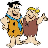 Familie Feuerstein – Fred Flintstone (l), Barney Rubble (r)