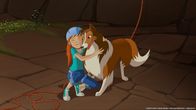 Lassie – Zoe, ihre Eltern, Harvey und Lassie befreien Kletterer aus ihrer ausweglosen Situation.