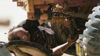Rust Valley Restorers – Avery sawing off bolts on the Power Wagon