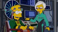 Die Simpsons – Schöne neue Welt: Bart lässt sich an ein Gerät anschließen, das ihm hilft, seine Scheidung komplett zu vergessen. Und die Anbieterin dieses tollen Zukunfts-Services (r.) hat nicht zu viel versprochen: In nur einer Minute ist Bart völlig über seine Ex-Frau hinweg und erlebt von nun an ein unverbindliches Liebesabenteuer nach dem anderen ...