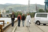 SOKO Donau – (v.li.): Stefan Jürgens (Carl Ribarski), Lilian Klebow (Penny Lanz), Gregor Seberg (Helmuth Nowak), Helmut Bohatsch (Franz Wohlfahrt).