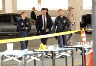 Bones - Die Knochenjägerin – (v.l.n.r.) Temperance Brennan (Emily Deschanel); Seeley Booth (David Boreanaz); Jack Hodgins (T.J. Thyne)