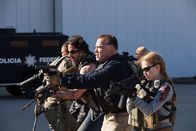 Sabotage – L-R: Grinder (Joe Manganiello), John 'Breacher' Wharton (Arnold Schwarzenegger) und Lizzy (Mireille Enos),