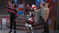 Henry Danger – L-R: Charlotte Page (Riele Downs), Schwoz (Michael D. Cohen), Jasper Dunlop (Sean Ryan Fox)