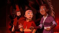 Avatar - Herr der Elemente – L-R: Shyu, Aang, Katara